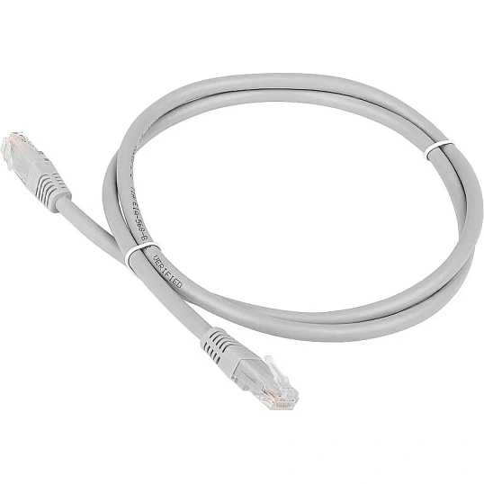 Патч-корд TWT TWT-45-45-1.0/6-GY UTP кат.6, 1.0 м, серый