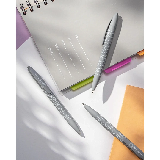 Ручка шариковая автомат. Attache Comfort сер.к,softtouch,масл,0,5,син