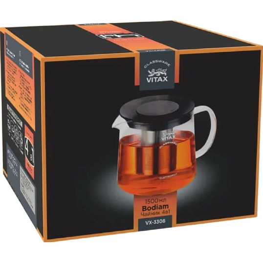 Чайник заварочный VX-3308 Bodiam 1500мл.Vitax