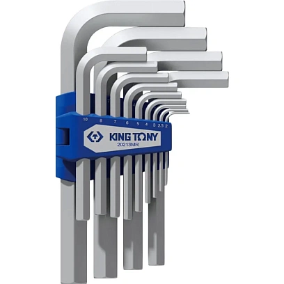 Набор ключей Г-образных шестигран. 2-19 мм, корот,13пр KING Tony, ST20213MR