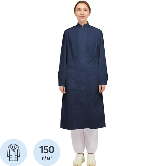 Халат для пищевого пр-ва у17-ХЛ жен.ХАССП син.(р.48-50) р.170-176