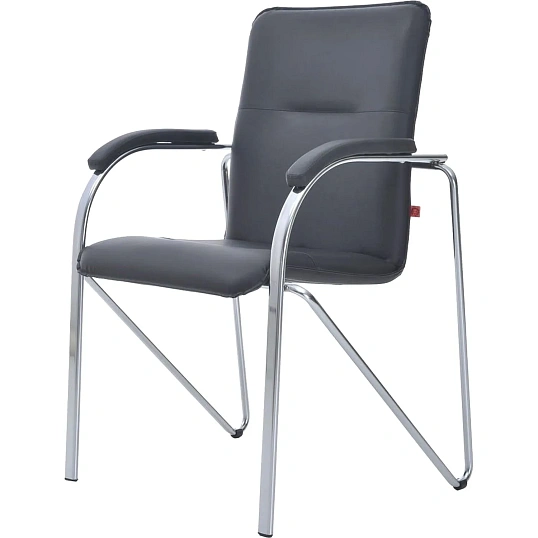 Конференц-кресло FA_SAMBA Chrome к/з черный DO350/к/з