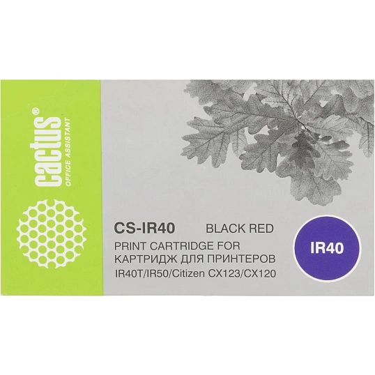 Картридж матричный Cactus CS-IR40 для Citizen IR50/IR40T красный/чёрный
