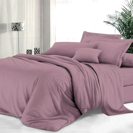 Постельное белье 2сп Макси Сатин глад. (нав.70х70-2шт) 745 Фиолетовый сон