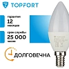 Лампа светодиодная Topfort E14 10W 4000K свеча