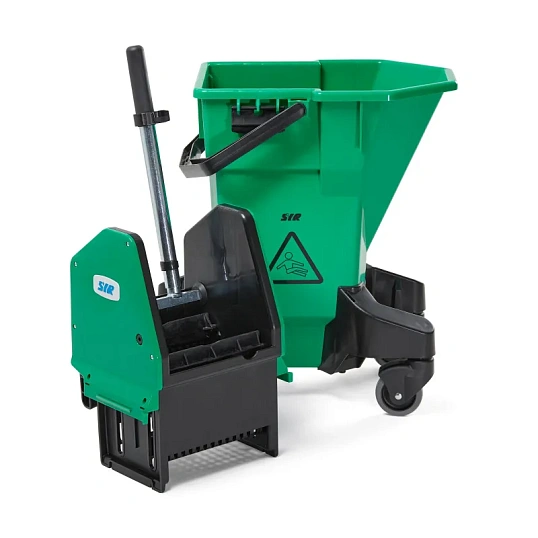 Ведро на колесах SYR 26л (раб.16л) cервисное Эрго NU3 зеленое NU3G