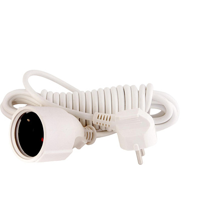 Удлинитель LUX У-161-05 16А 5м 1 розетка c заземл. белый