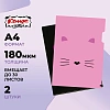 Папка уголок А4 Kitty 2 шт/уп (1 роз., 1 черн)