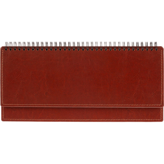 Планинг датированный 2026, коричн, 303х150 мм, 120стр, Agenda