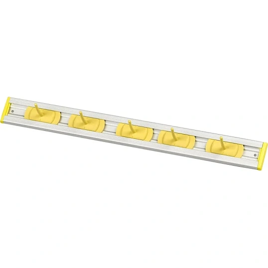 Консоль анод.алюм.,набор: 5 цвет.крючков+цвет.заглушки, 500мм, жёл