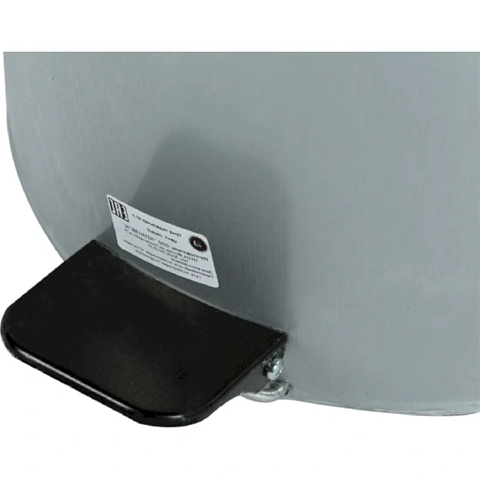 Ведро мусорное с педалью стальное, серое, 300х583мм, объем 40л