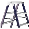 Стремянка Алюмет двухсторонняя стальная с алюмин. ступенями 4 ст. MD8204