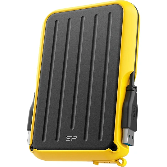 Портативный HDD Silicon Power Armor A66 4 TB USB 3.2, желтый, черный