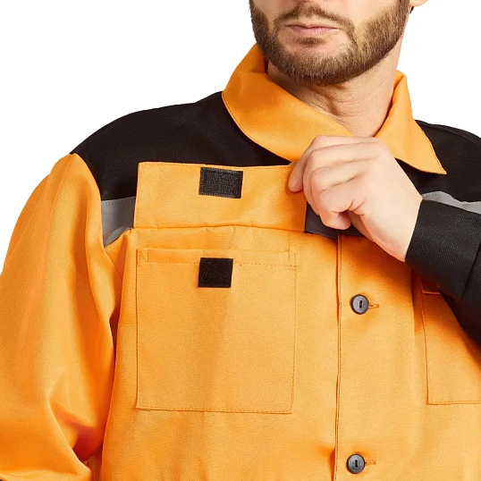 Костюм летний муж. лд01-КПК оранж./черн. (р.60-62) 182-188