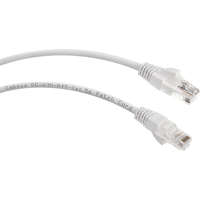 Патч-корд Cabeus PC-UTP-RJ45-CAT.5E-3M-WH-LSZH белый