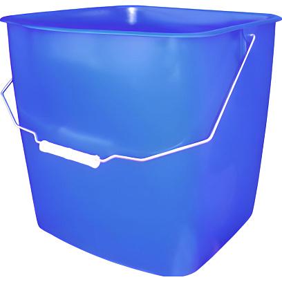 Ведро для тележки прямоугольное пластик синий 25л 25EC/7