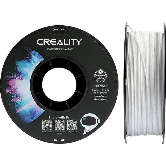 Катушка CR-PETG-пластика Creality 1.75 мм 1кг., белая (3301030034)