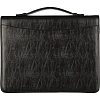 Папка деловая Алекс из искусственной кожи № 161 с ручкой черного цвета