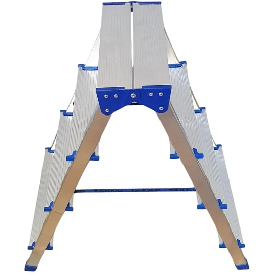 Стремянка двухсторонняя алюминиевая 4 ступени TARKO 04204e