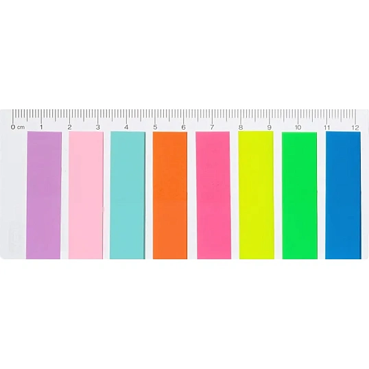 Клейкие закладки пласт. 8цв.по 25л. 45ммх12 Attache Selection