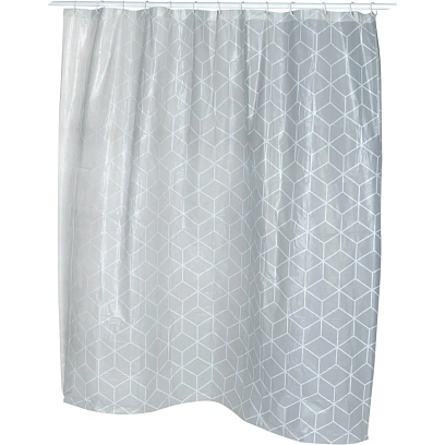 Штора для ванной Pescara 180х180см PEVA , цв. серый, 5 шт/уп