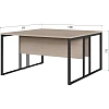 Рабочая станция К-Loft 241S005 2раб.места Ш1380 дуб скандин