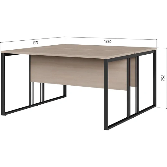 Рабочая станция К-Loft 241S005 2раб.места Ш1380 дуб скандин