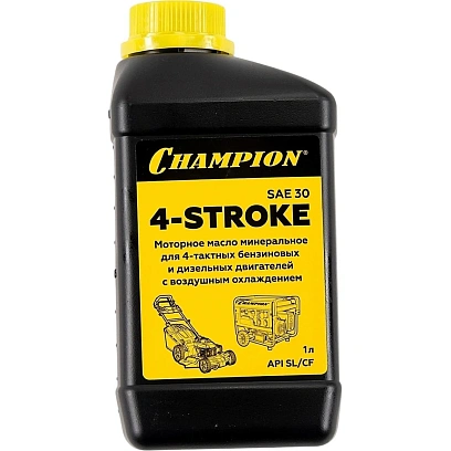 Масло CHAMPION для 4-такт двиг минеральное SAE 30 API SL/CF 1л_952852
