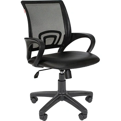 Кресло ТП 304 экокожа/сетка,черный,пластик