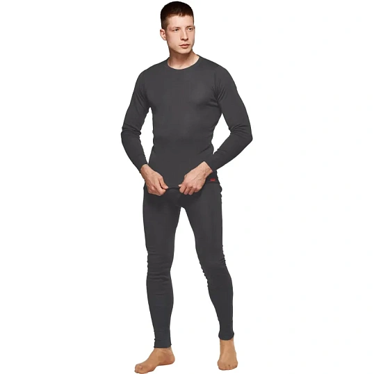 Термофутболка с длинным рукавом муж. т.серая Activ-35 р-р 56