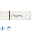 Флеш-память Smartbuy Crown, 8Gb, USB 2.0, бел, SB8GBCRW-W