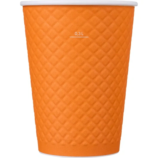 Стакан одноразовый бум двухслойный d-90мм 300мл Waffle Color (25шт/уп)