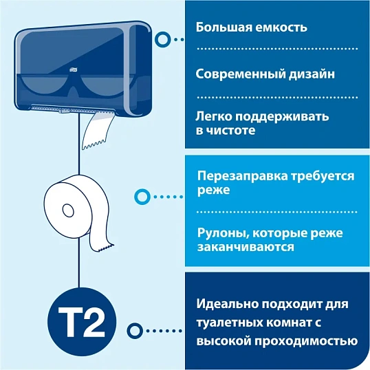 Бумага туалетная д/дисп Торк/Tellus T2 Комфорт в мини-рул2сл170м12рул120231