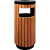 Урна-пепельница стальная Wood с деревянной обшивкой 410х1000мм объем 40л