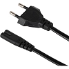 Кабель для аудио-видео IEC-320-C7, 2-pin 1,8m ,черный, iOpen<ACE023-1.8M