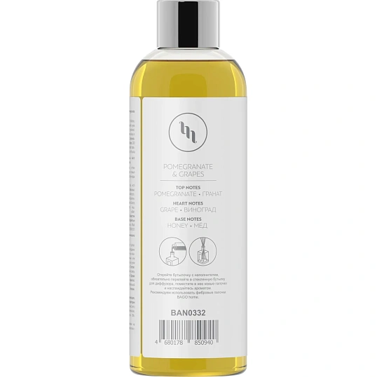 Наполнитель для аромат.диффуз Гранат и виноград 200мл, BAN0332