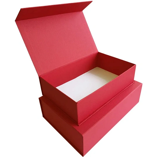 Набор подарочных коробок 2в1 на магните РОГОЖКА 250x170x70красн,Д10303П.280