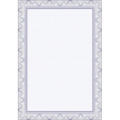 Сертификат-бумага А4  Attache фиолетовая рамка с водяными знаками, 50шт/уп