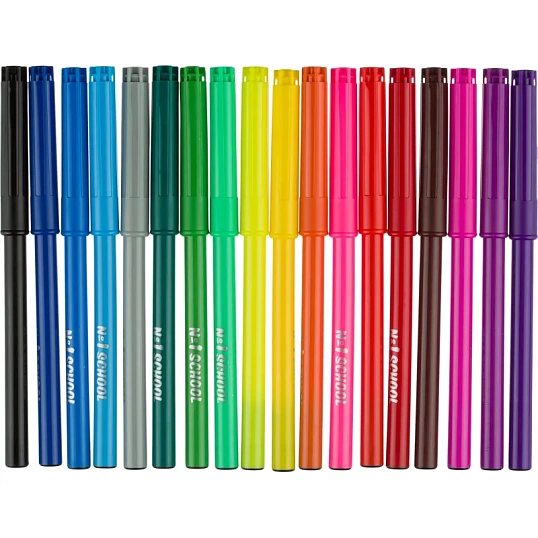 Фломастеры №1School Space time 18цв.,вентилир.,смыв., блист. упак