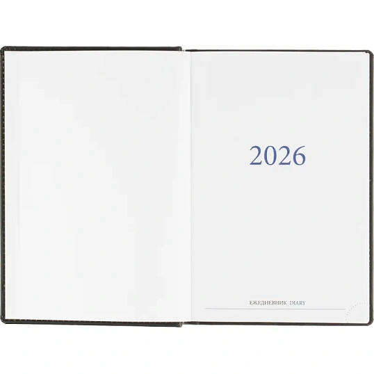 Ежедневник датированный 2026, черный,А5, 148х218 мм,352 стр,АТТАСНЕ Вива