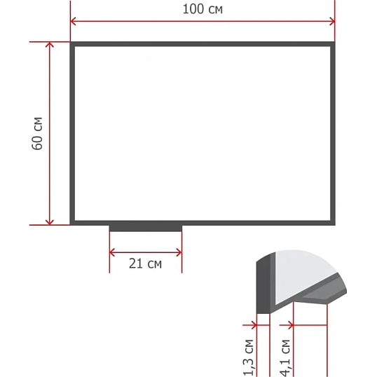 Доска пробковая для объявлений Attache Iron 60x100 металл. рама вертик