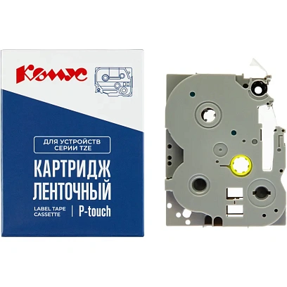 Картридж Комус TZE-152(Brother TZE-152красный на прозрачном,24мм/8м)