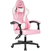 Кресло VB_Echair Easy Game-907 LT PU экокожа розовый/белый, пластик
