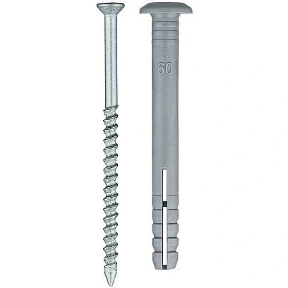 Дюбель-гвоздь  6х60 гриб. манжета (полипропилен)(500шт/уп)Tech-Krep(154276)