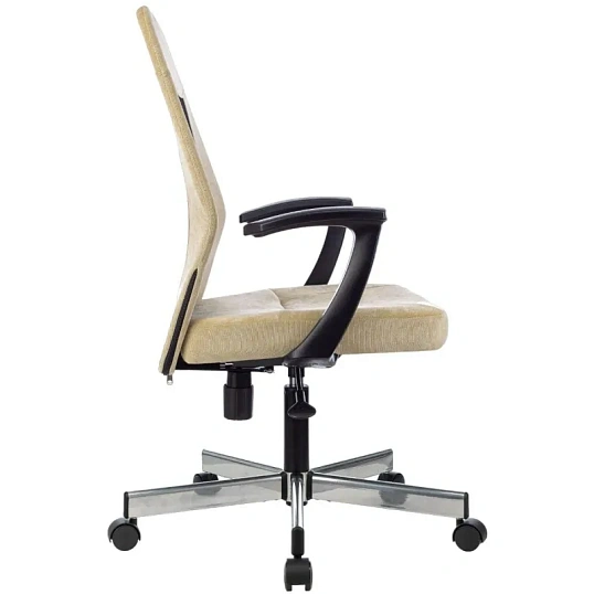 Кресло VB_EChair 225 DSL беж/черн Light-21 сетка/ткань хром