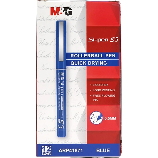 Роллер M&G S5, диаметр шарика 0,5 мм, цвет чернил синий