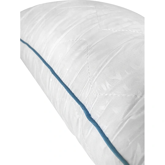 Подушка 50х70см холофайбер, стеганная микрофибра, кант, белая