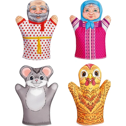 Игровой набор Домашний кукольный театр Курочка Ряба(4 куклы-перч),03643