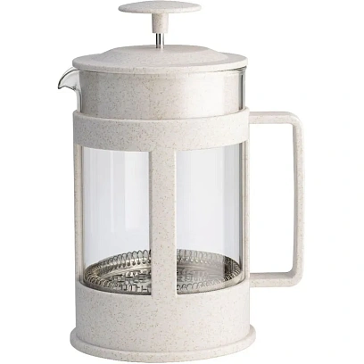 Френч-пресс <600мл> стальной фильтр 18/10, боросил. Стекло LR06-50-600