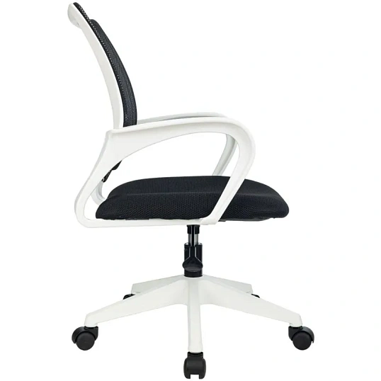 Кресло VB_Echair-396W (LT) сетка/ткань черный пластик белый